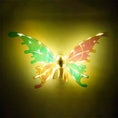 Load image into Gallery viewer, Electric butterfly wings for dogs with colorful lights, perfect for pet costumes and special occasions.
