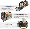 Load image into Gallery viewer, Pet carrier with side doors, back window, and top opening for easy access and comfort during travel.
