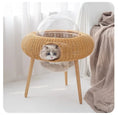 Load image into Gallery viewer, Space Capsule Rattan Cat Nest – Comfort for Your Feline
