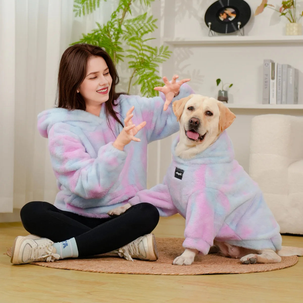 Charming Pastel Unicorn Matching Hoodie Set for Pets & Owners
