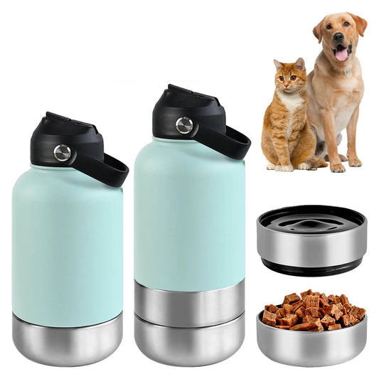 3-in-1 Stainless Steel Pet Travel Bottle