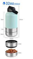 Load image into Gallery viewer, 3-in-1 Stainless Steel Pet Travel Bottle

