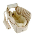 Load image into Gallery viewer, Beige Comfort Pet Carrier Bag portable pet carrier with soft removable interior cushion and adjustable straps by littlepawgive
