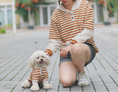 Load image into Gallery viewer, Striped Hooded Dog & Owner Matching Outfits - Spring/Summer

