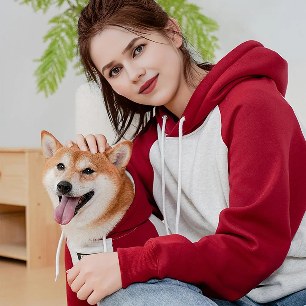 Pet Autumn Winter Letter Print Dog Sweatshirt With Hood Medium & Large Dog Clothes Owner Pet Parent-Child Wear Clothing