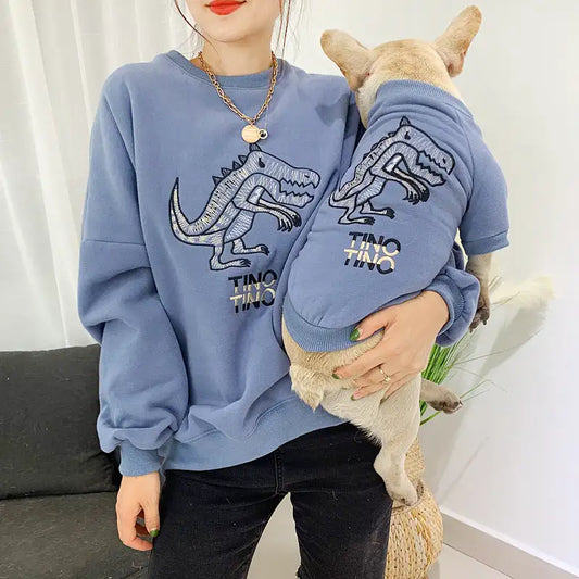 Matching Dog and Owner Hoodies – Soft & Warm Pet Sweatshirt for All Breeds, Cozy Winter Dog Hoodie in Black