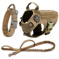 Load image into Gallery viewer, Tactical dog harness set no pull with leash and collar durable military-style harness for large breeds adjustable for comfort - littlepawgive

