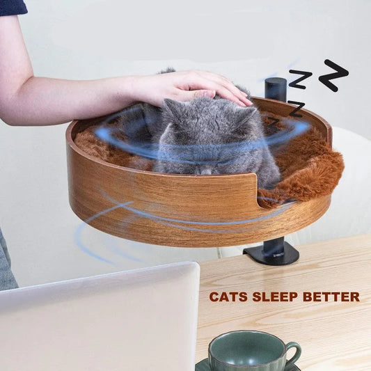 Space-Saving Cat Hammock with 360° Rotation
