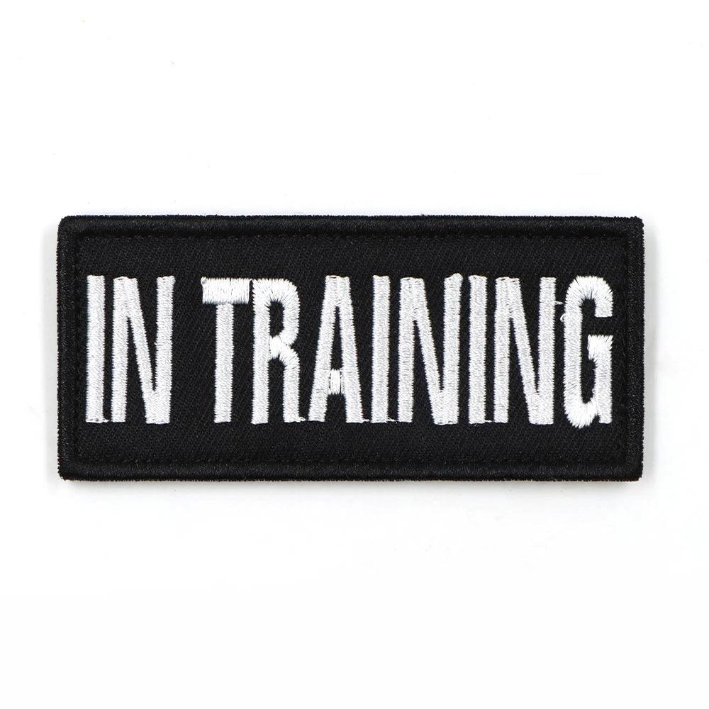 K9 Tactical Patch Bundle In Training patch for dog vest harness, or collar - Littlepawgive