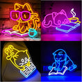Load image into Gallery viewer, Charming Cat Reading Neon Sign - Perfect Wall Decor
