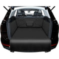 Load image into Gallery viewer, Tear-resistant dog trunk cover mat installed in an SUV, protecting the rear cargo area from dirt and damage.

