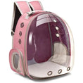 Load image into Gallery viewer, Pink transparent capsule bubble pet carrier backpack for cats and small dogs- Littlepawgive -brand breathable and stylish for travel
