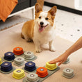 Load image into Gallery viewer, Dog using LittlePawGive Smart Dog Buttons Communication set for vocal training
