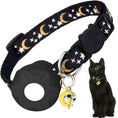 Load image into Gallery viewer, Apple Tag Pet Collar with AirTag Holder & Moon Ornament for Kitten Collar Girl Boy Cats, Small Dog Collar Kitten Accessories
