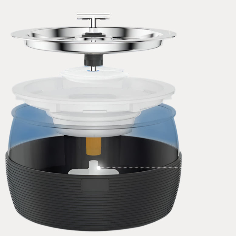 Stainless Steel Cat Fountain - 3L Automatic Pet Water Dispenser