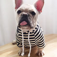 Load image into Gallery viewer, autumn winter fleece pet clothes dog hooded pet parent-child clothing stripe French Teddy small dog cat clothing
