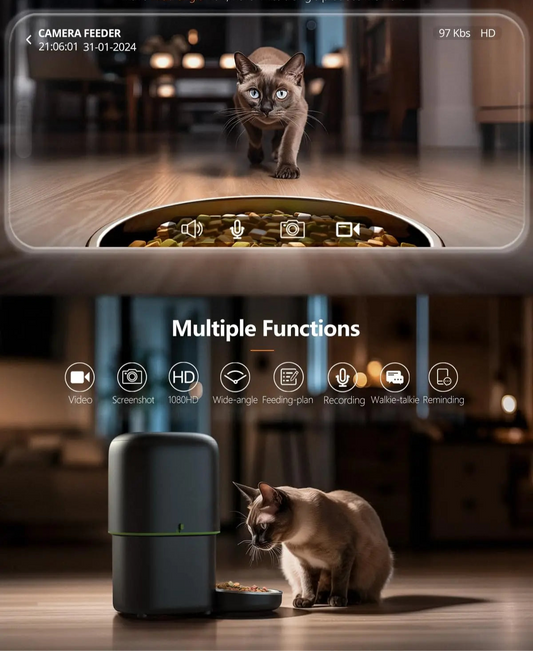 Smart Pet Feeder with HD Camera & App Control
