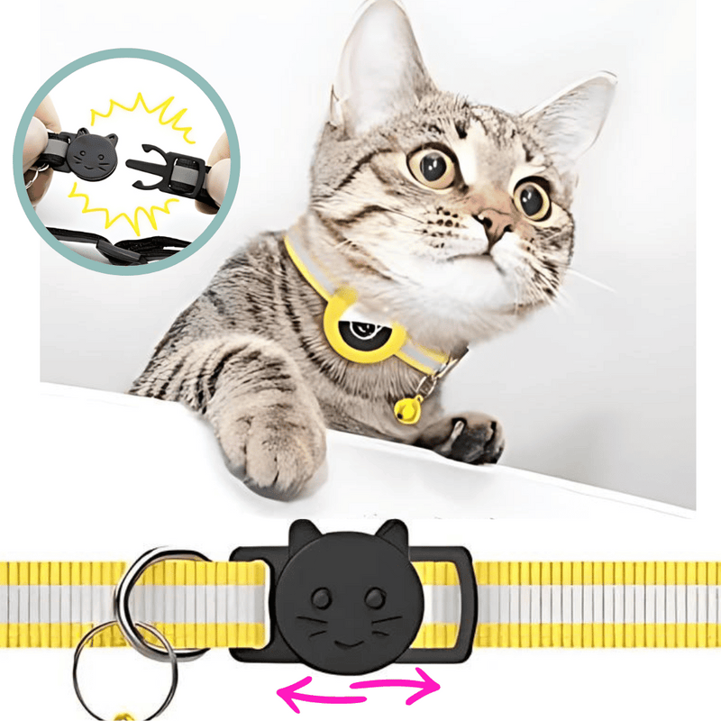 Airtag GPS Cat Collar Secure Waterproof